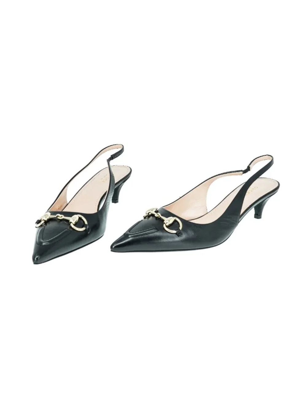 Gucci Erin Horsebit Leather Slingback Pumps - Picture 2 of 8